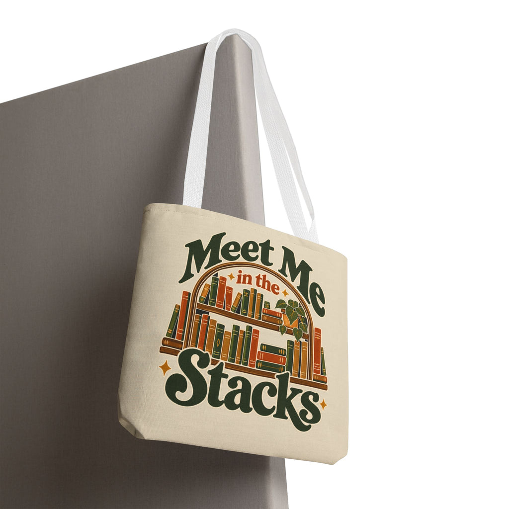 Meet Me in the Stacks Canvas Tote Bag