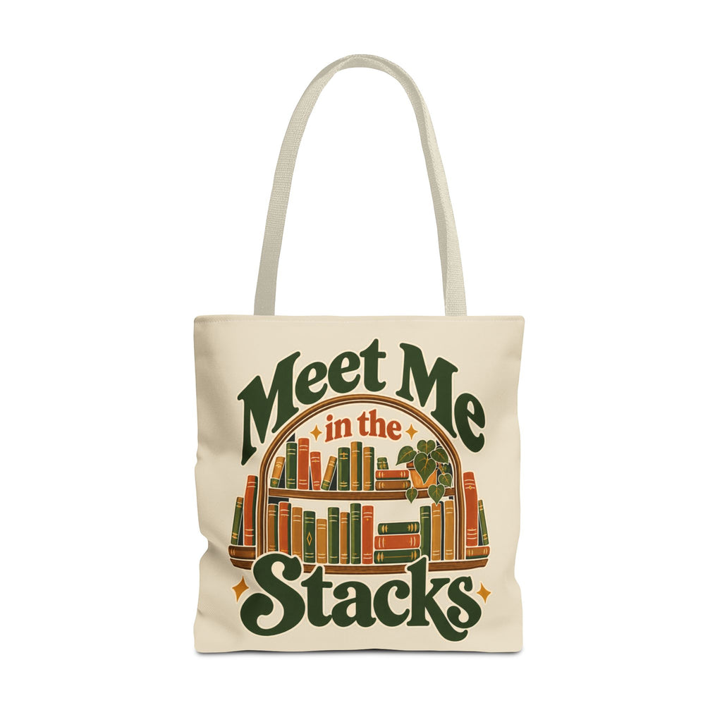 Meet Me in the Stacks Canvas Tote Bag