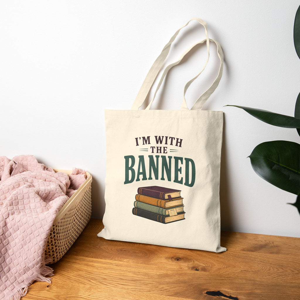 I’m With the Banned Library Book Tote Bag