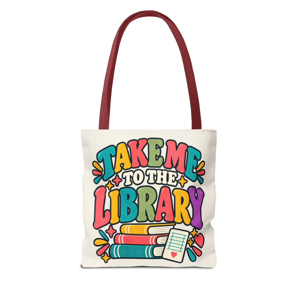 Take Me to the Library Personalized Tote Bag