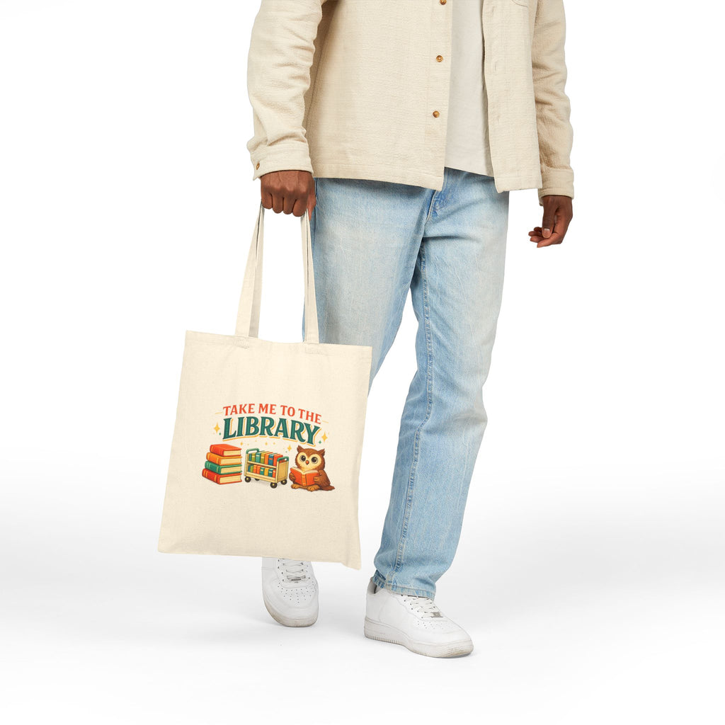 Take Me to the Library Owl Book Tote Bag