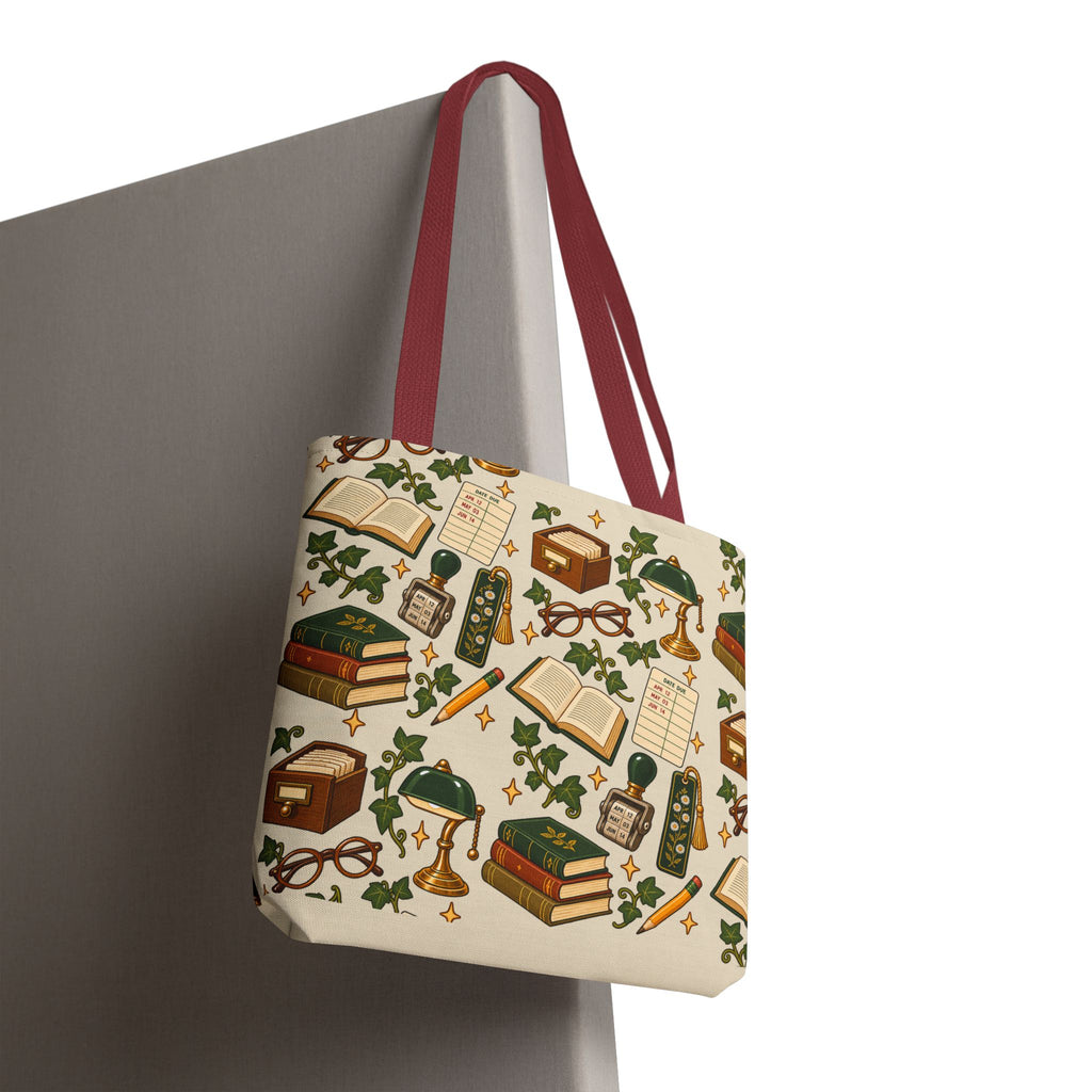 Vintage Library Essentials Pattern Tote Bag