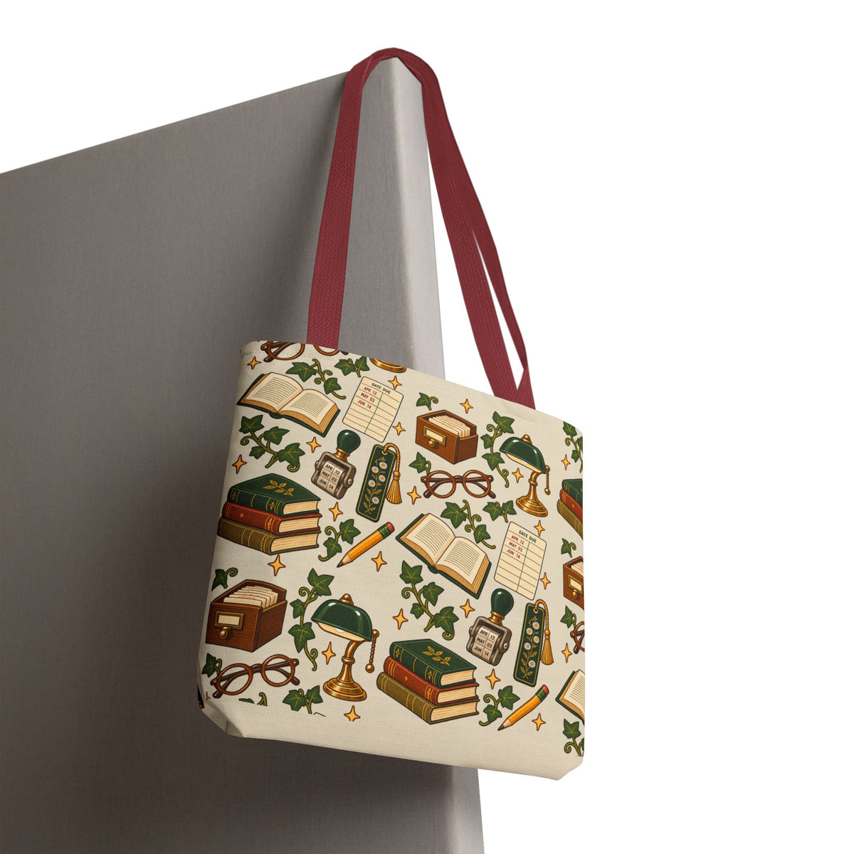 Vintage Library Essentials Pattern Tote Bag