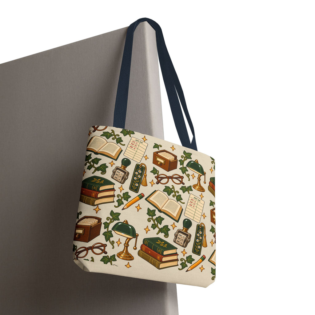Vintage Library Essentials Pattern Tote Bag