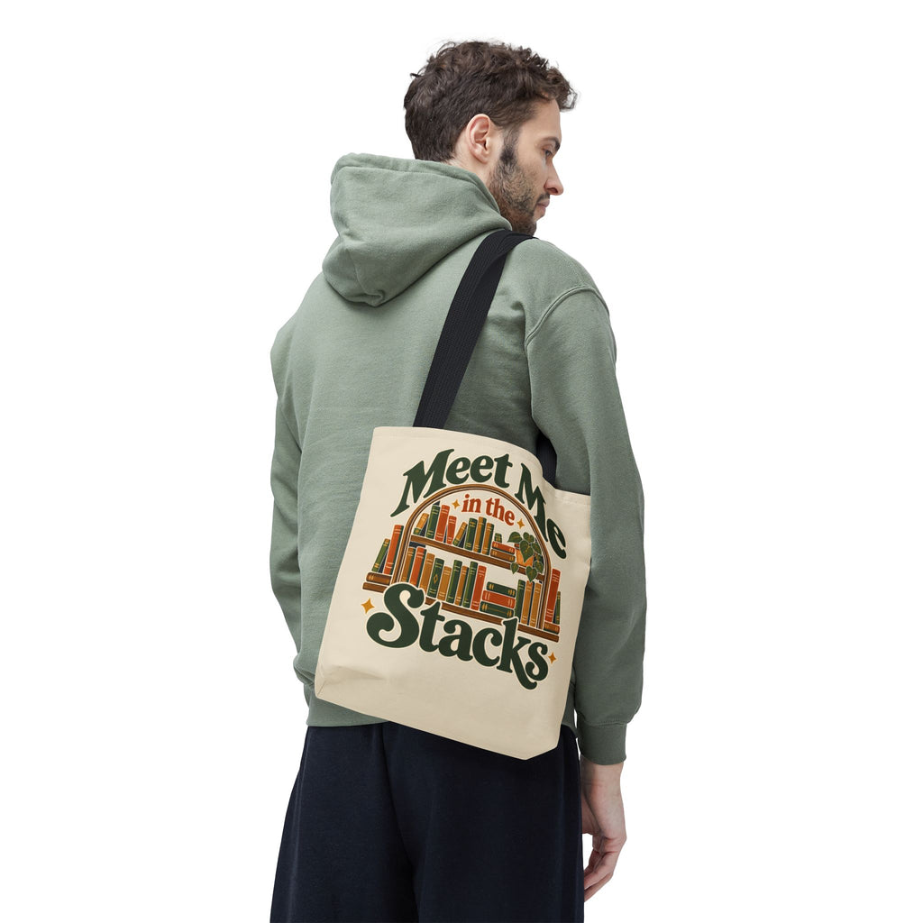 Meet Me in the Stacks Canvas Tote Bag