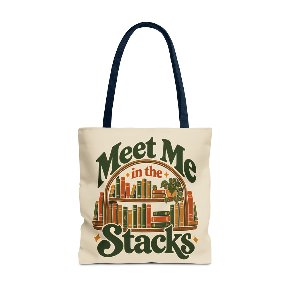 Meet Me in the Stacks Canvas Tote Bag
