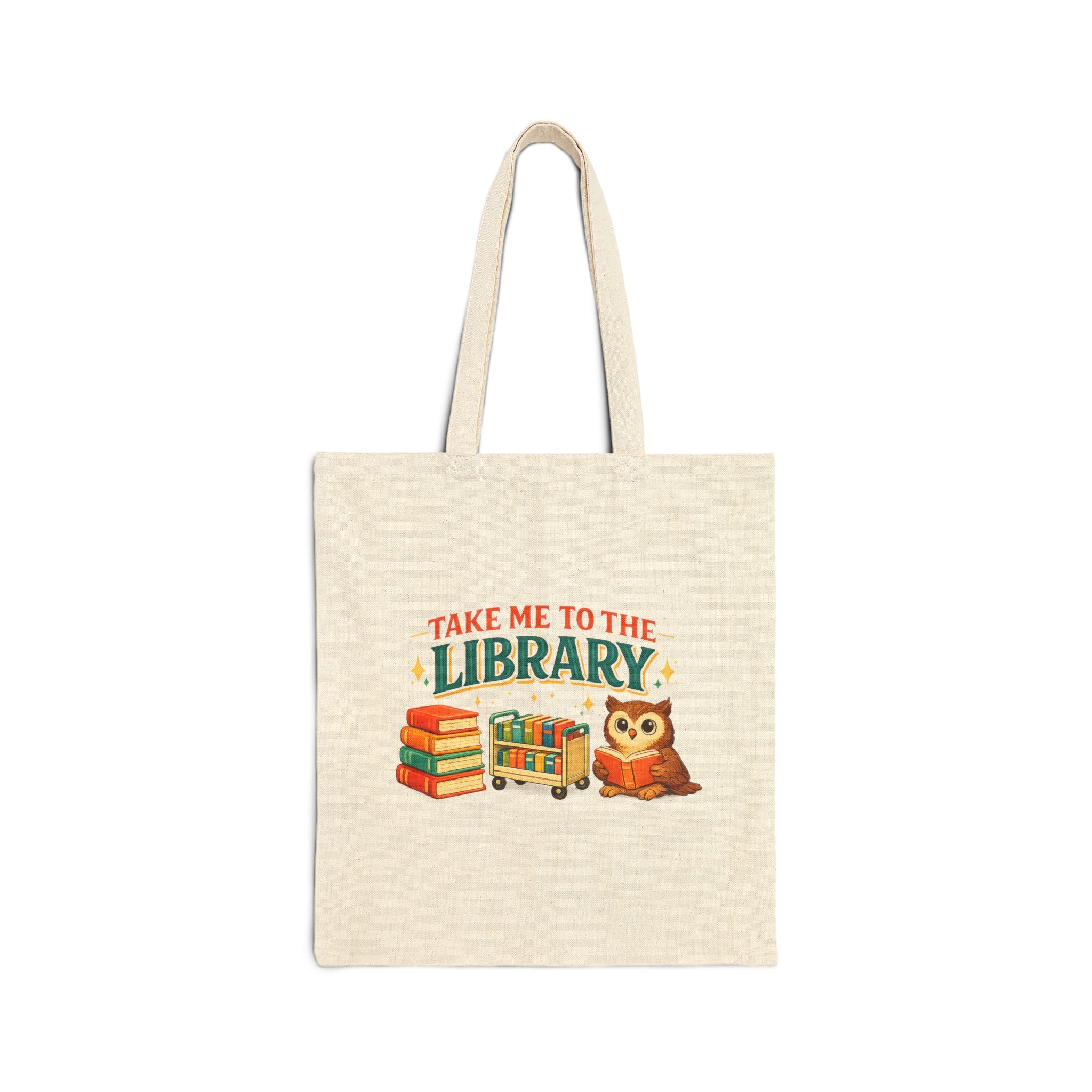 Take Me to the Library Owl Book Tote Bag