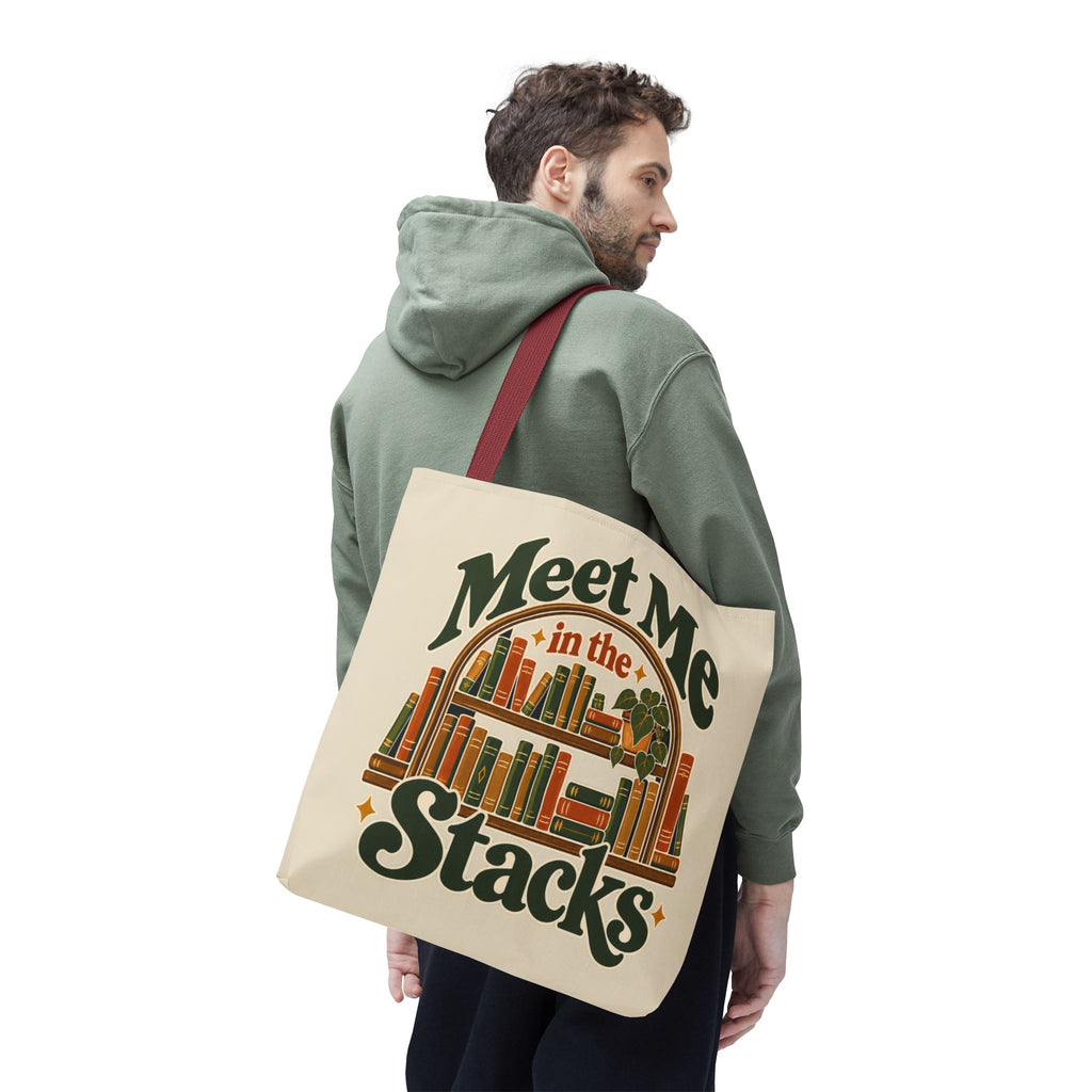 Meet Me in the Stacks Canvas Tote Bag