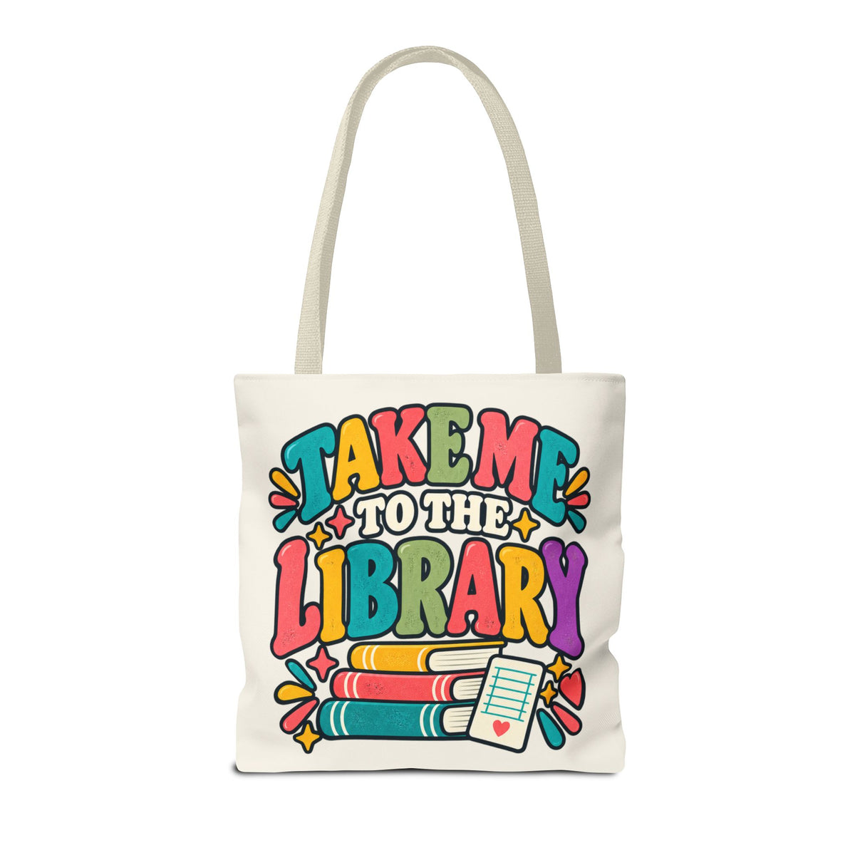 Take Me to the Library Personalized Tote Bag