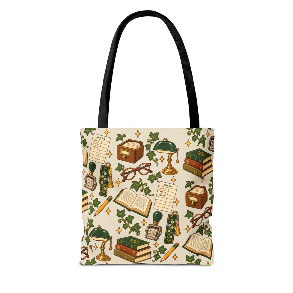 Vintage Library Essentials Pattern Tote Bag