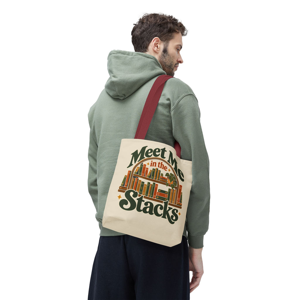Meet Me in the Stacks Canvas Tote Bag