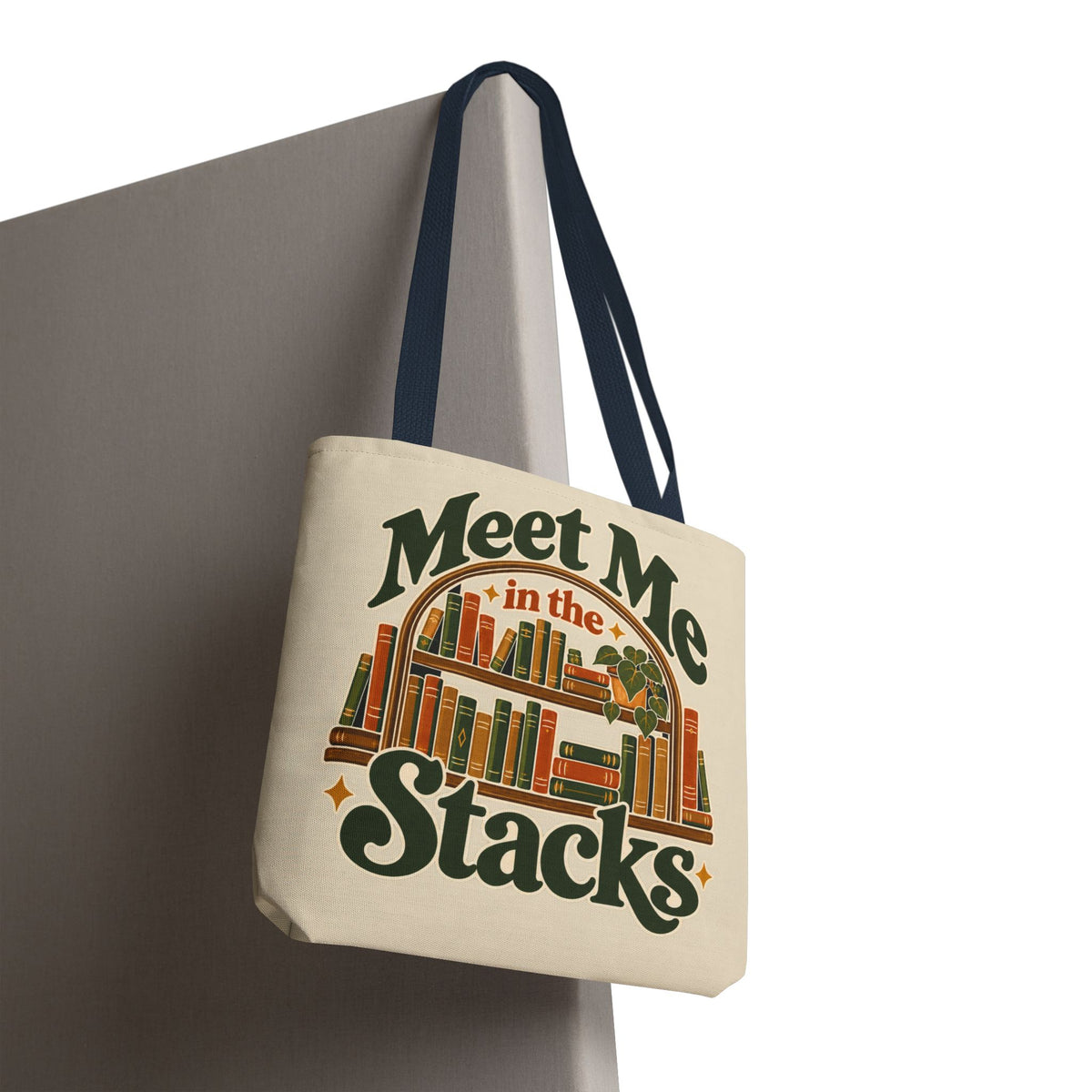 Meet Me in the Stacks Canvas Tote Bag