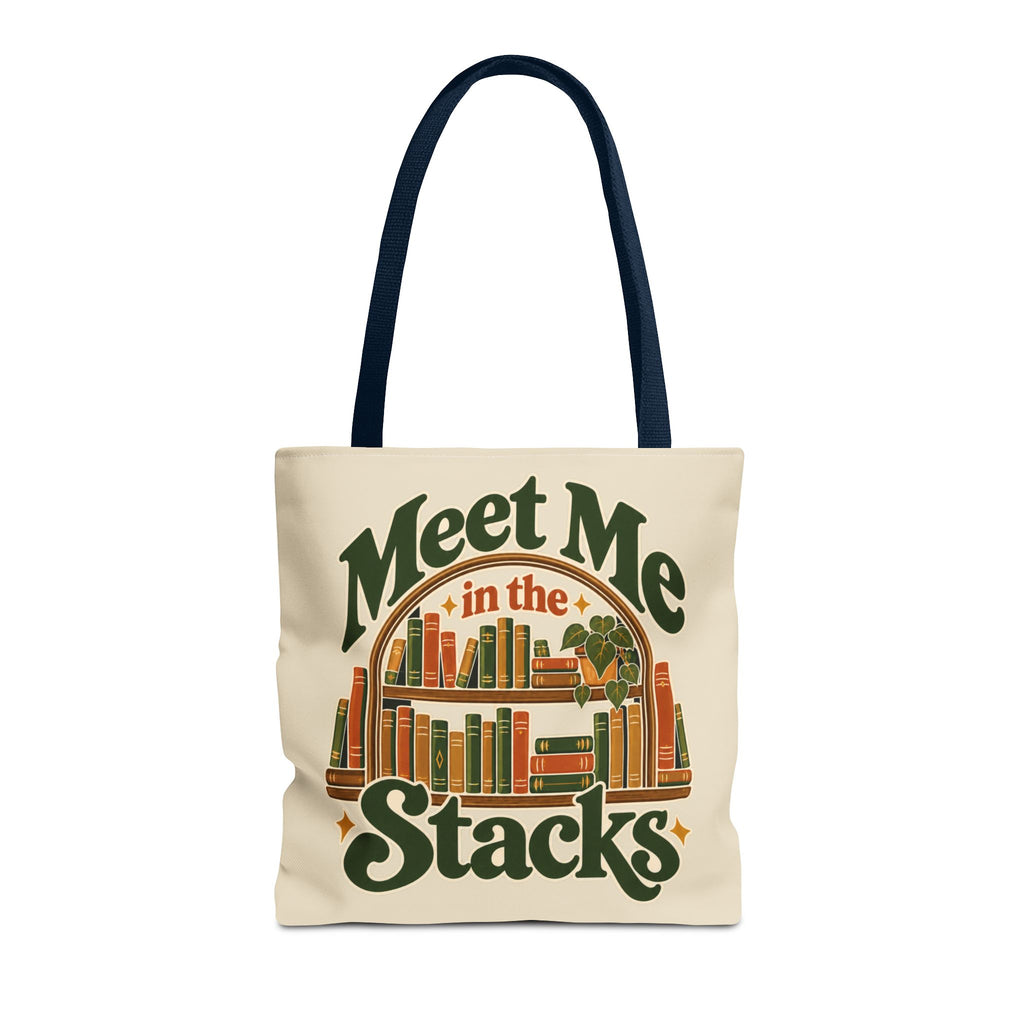 Meet Me in the Stacks Canvas Tote Bag