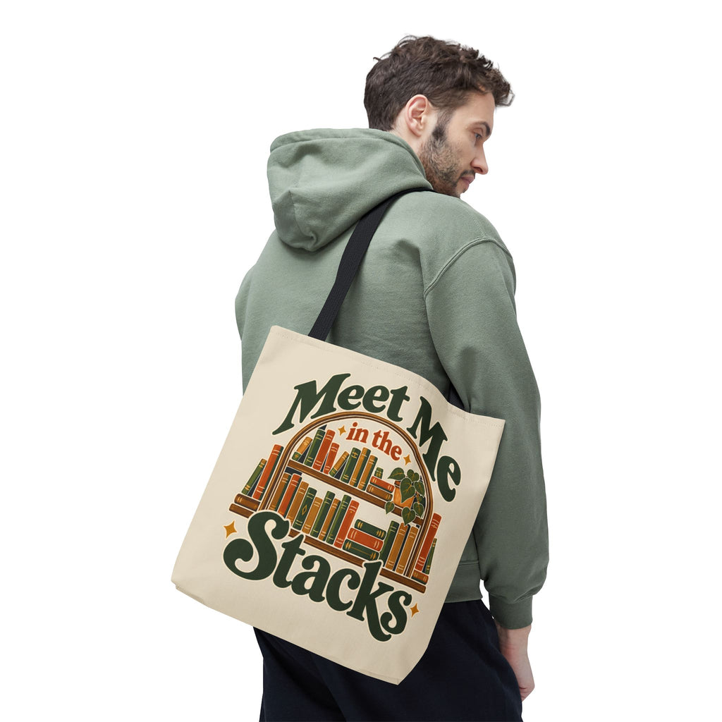 Meet Me in the Stacks Canvas Tote Bag