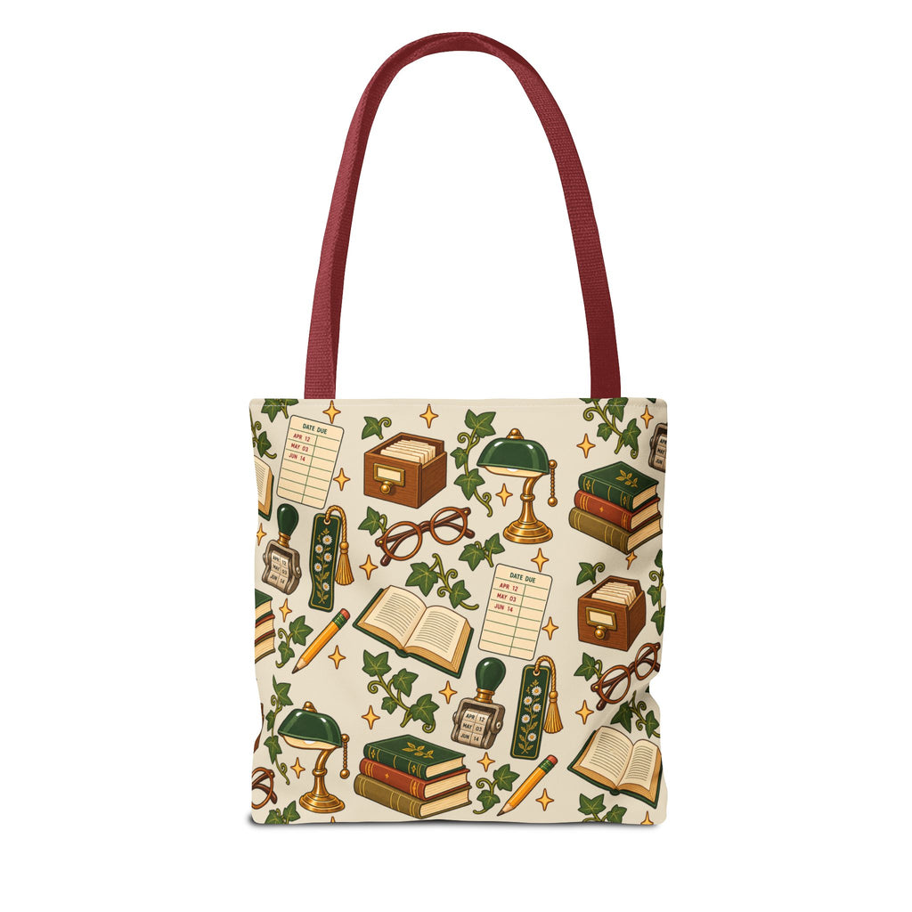 Vintage Library Essentials Pattern Tote Bag