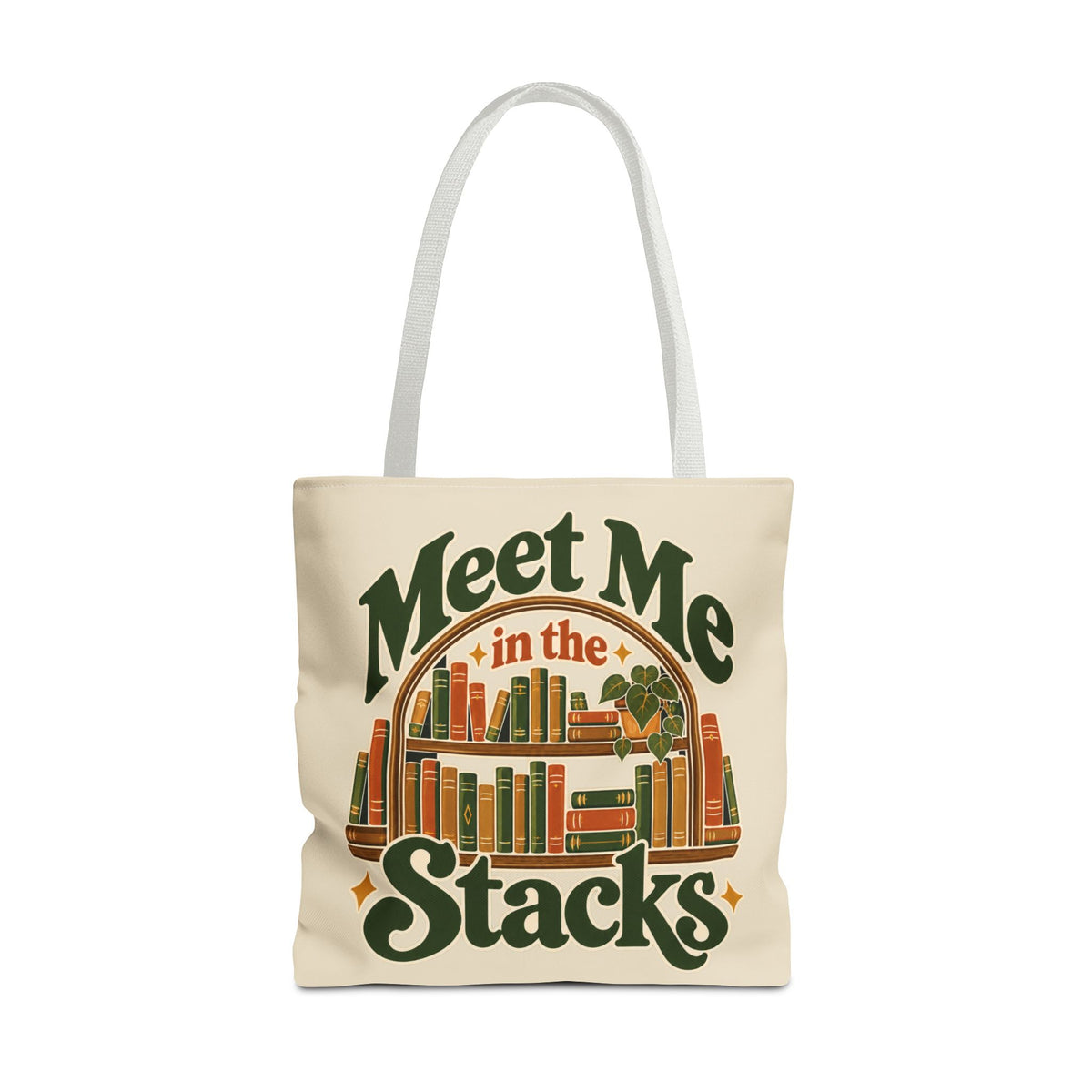 Meet Me in the Stacks Canvas Tote Bag