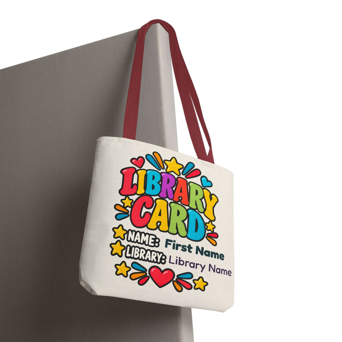 Take Me to the Library Personalized Tote Bag