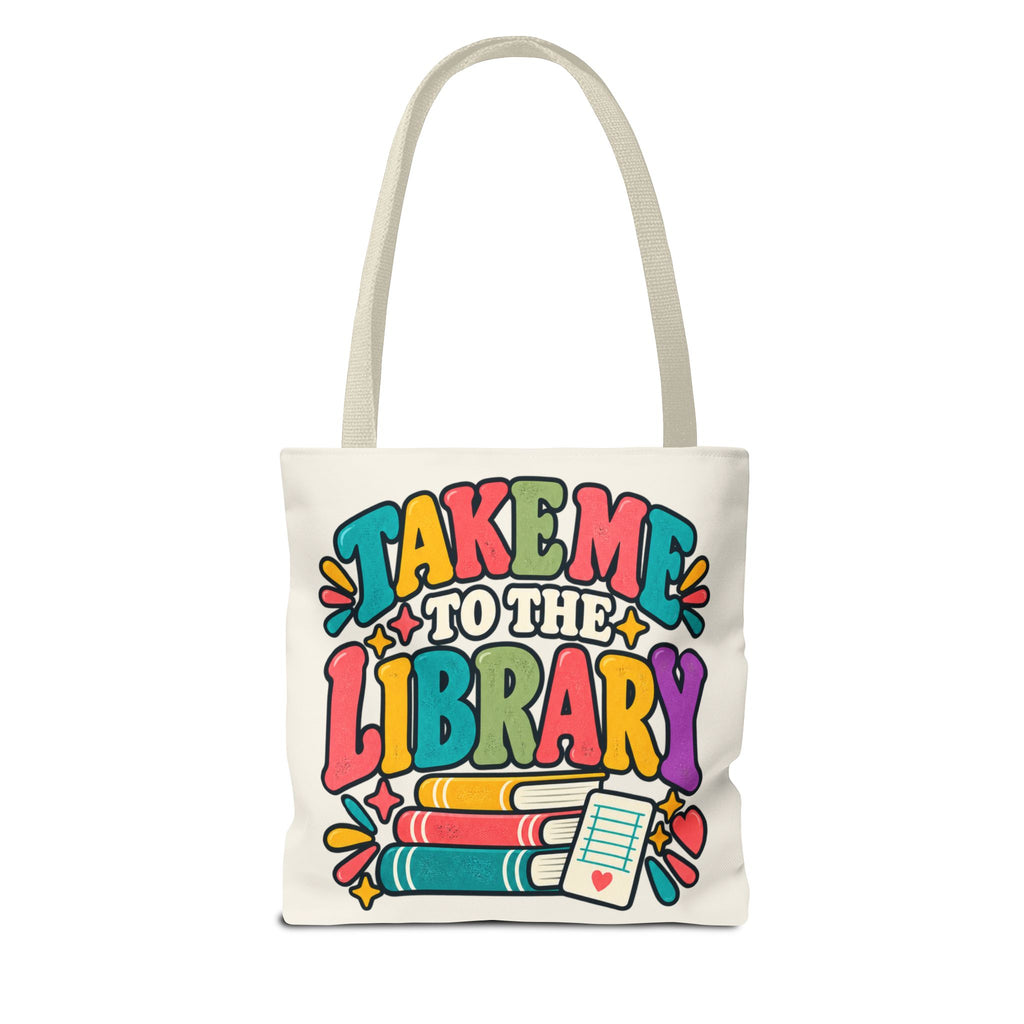 Take Me to the Library Personalized Tote Bag