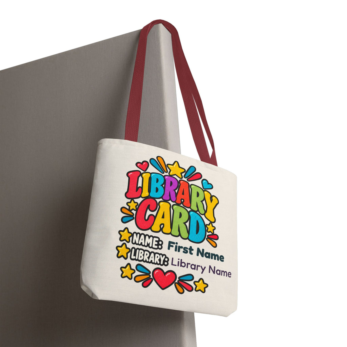 Take Me to the Library Personalized Tote Bag