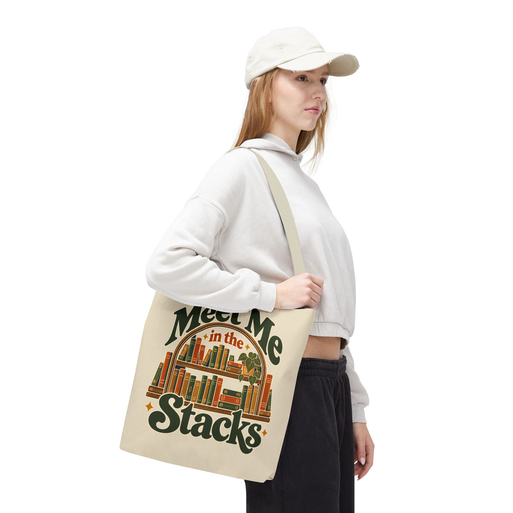 Meet Me in the Stacks Canvas Tote Bag