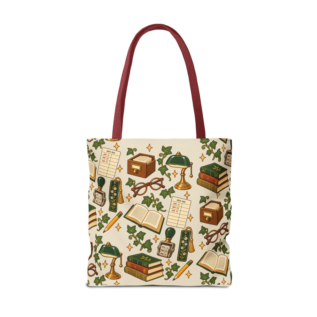 Vintage Library Essentials Pattern Tote Bag