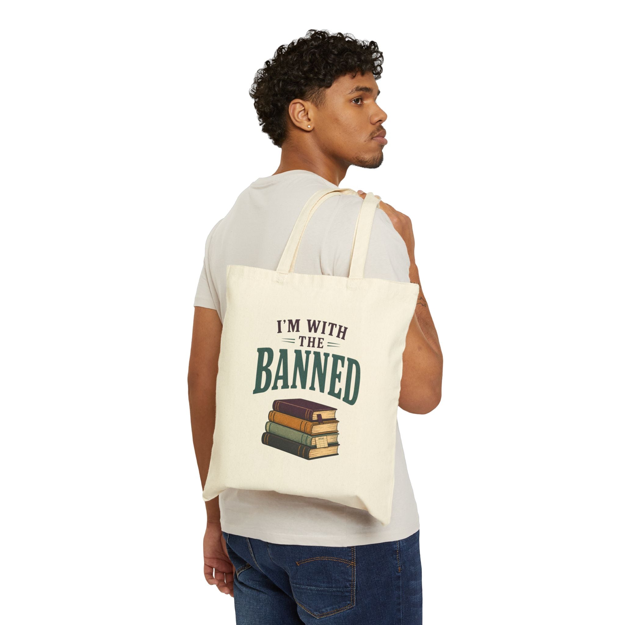 I’m With the Banned Library Book Tote Bag