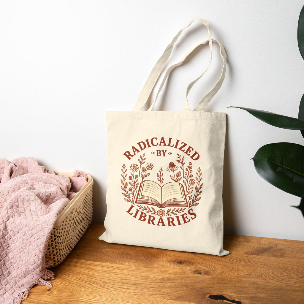 Radicalized by Libraries Canvas Tote Bag