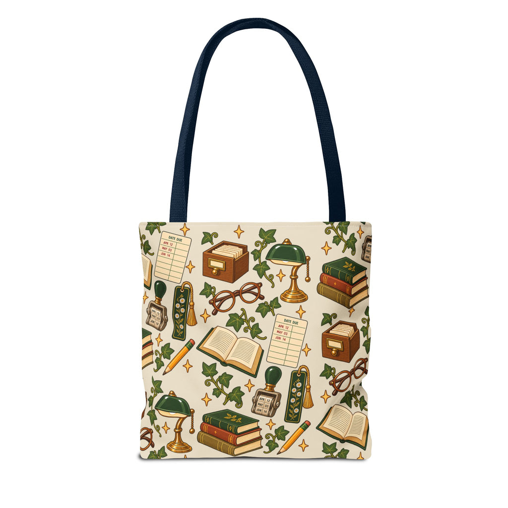 Vintage Library Essentials Pattern Tote Bag