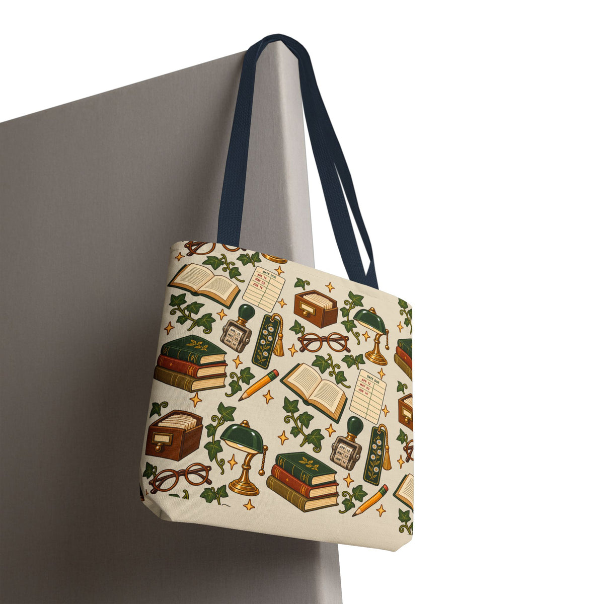 Vintage Library Essentials Pattern Tote Bag