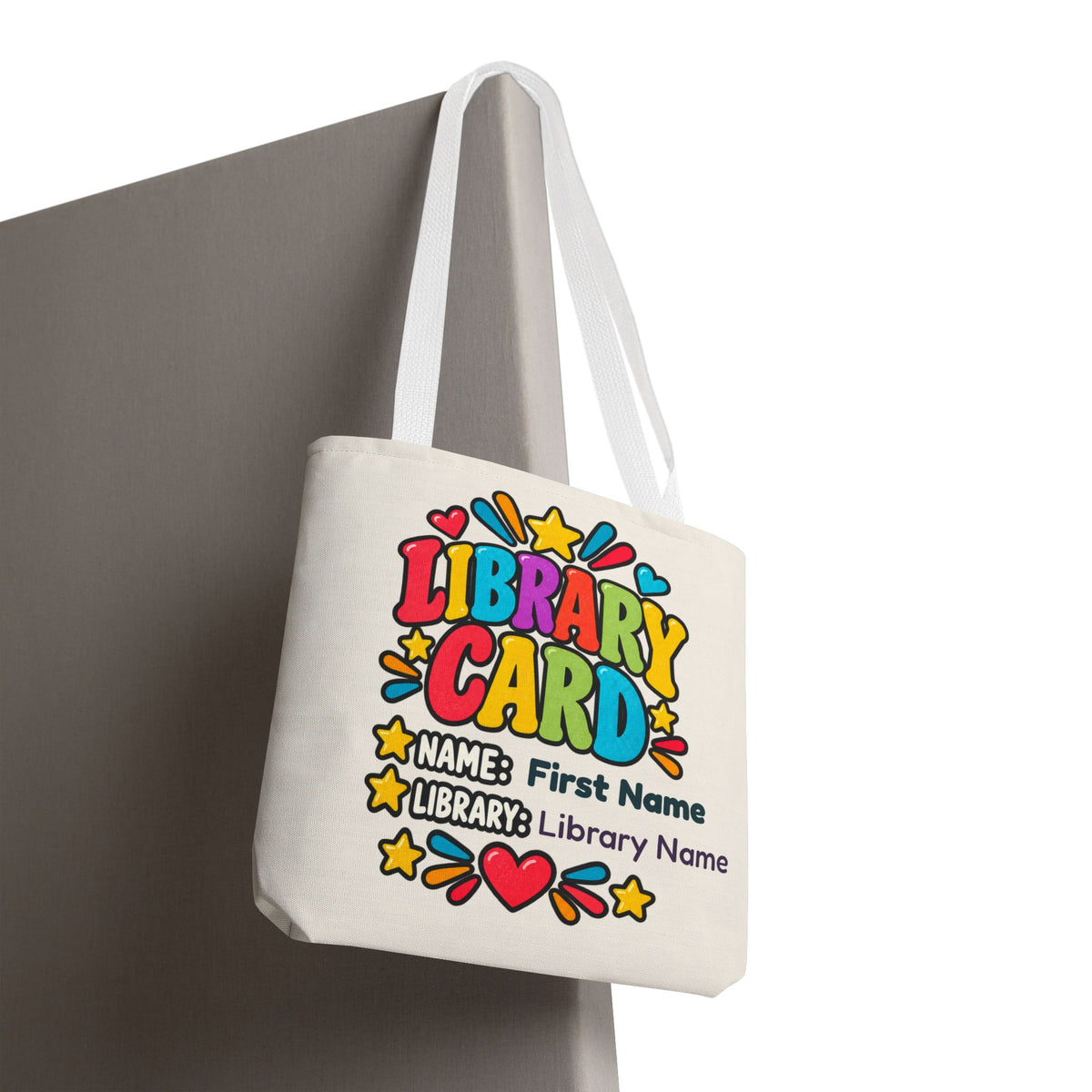 Take Me to the Library Personalized Tote Bag