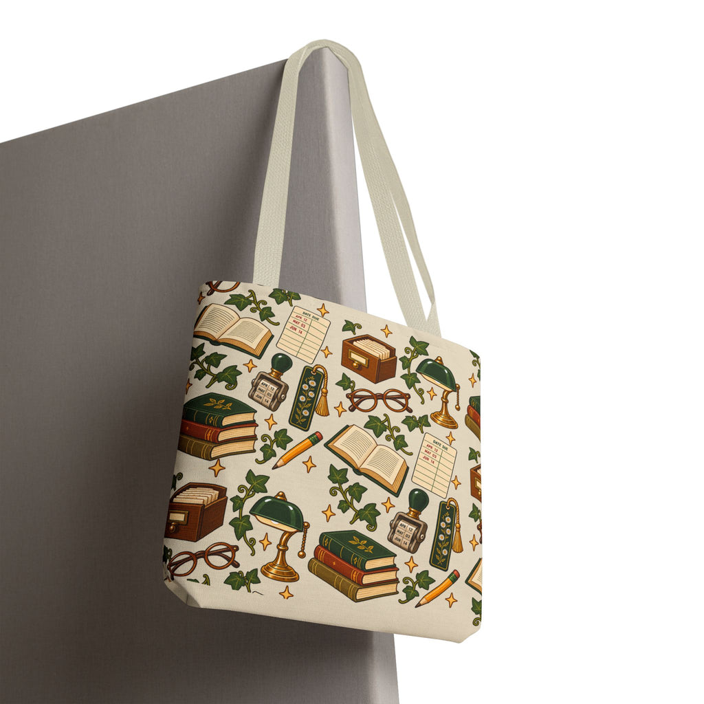 Vintage Library Essentials Pattern Tote Bag