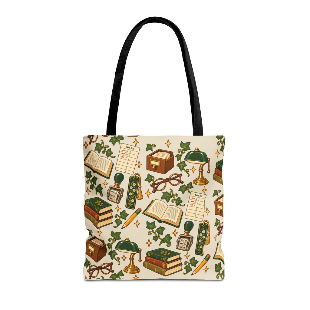Vintage Library Essentials Pattern Tote Bag