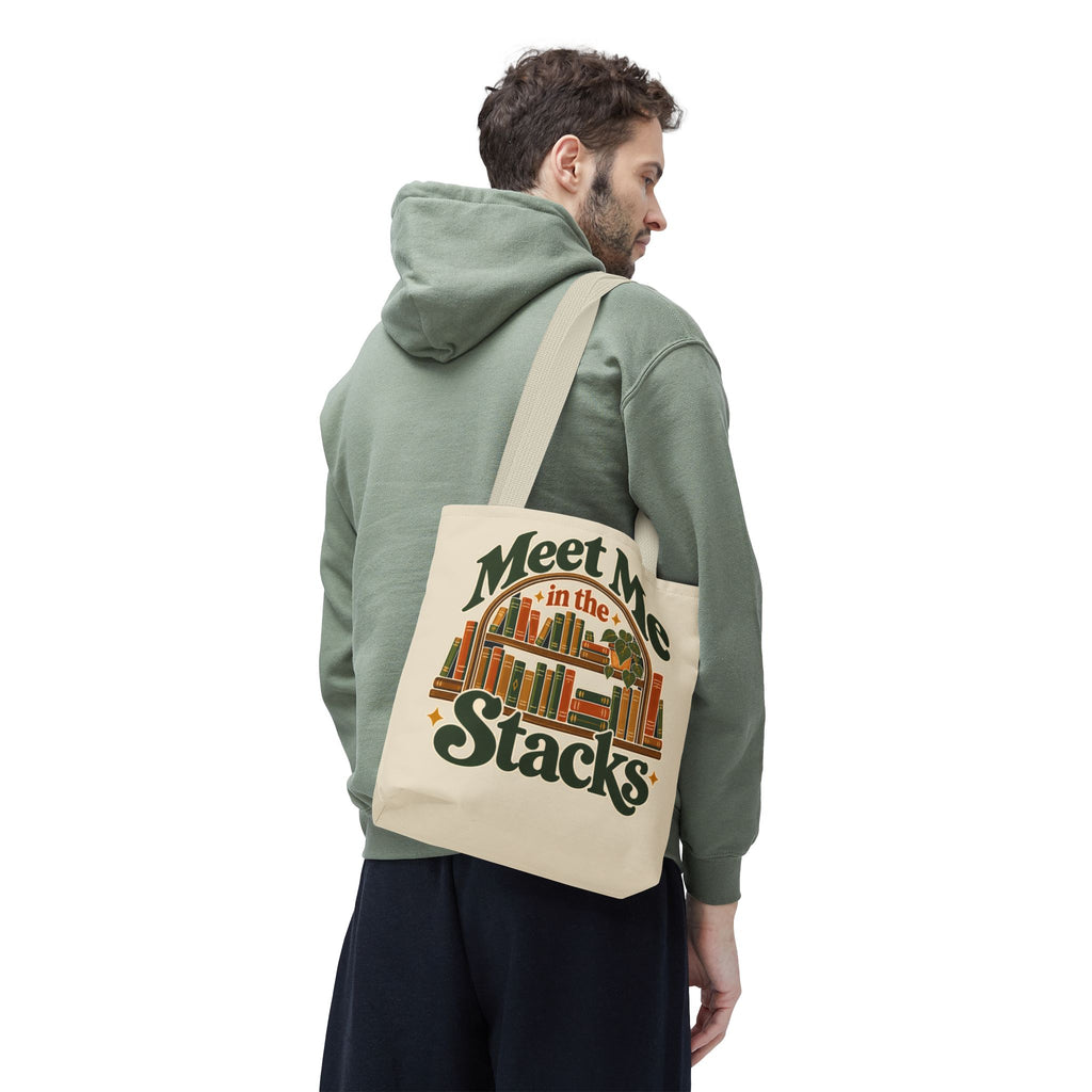 Meet Me in the Stacks Canvas Tote Bag
