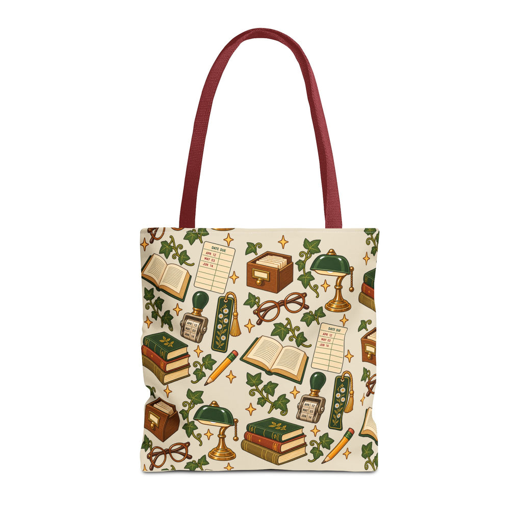 Vintage Library Essentials Pattern Tote Bag